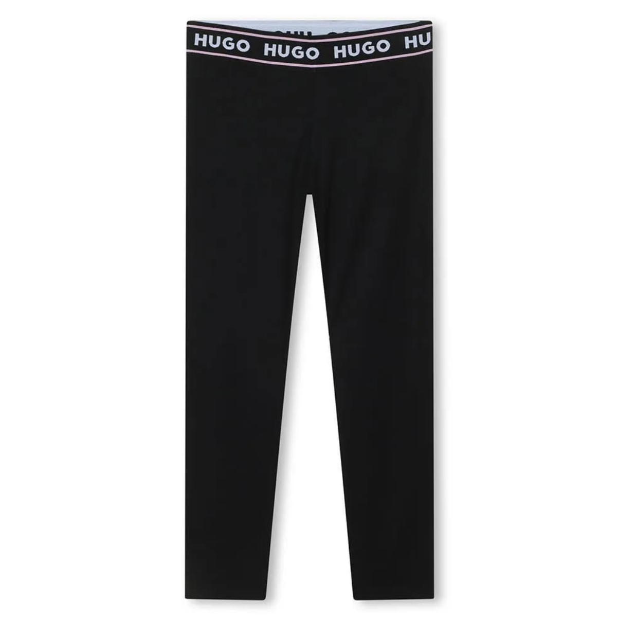 HUGO Leggings Negros con Cintura Logo Elástica