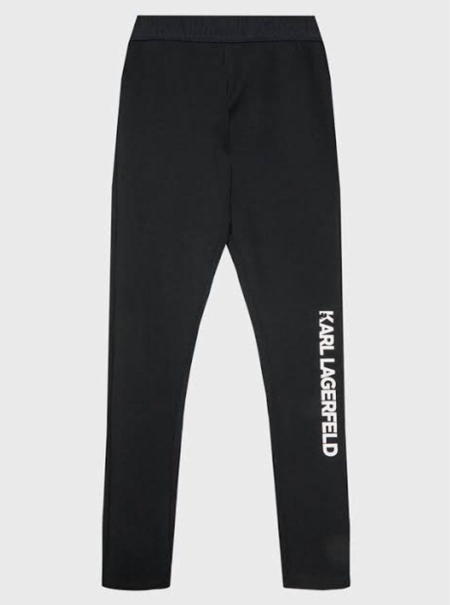 Karl Lagerfeld Leggings Negros con Logo Blanco Lateral