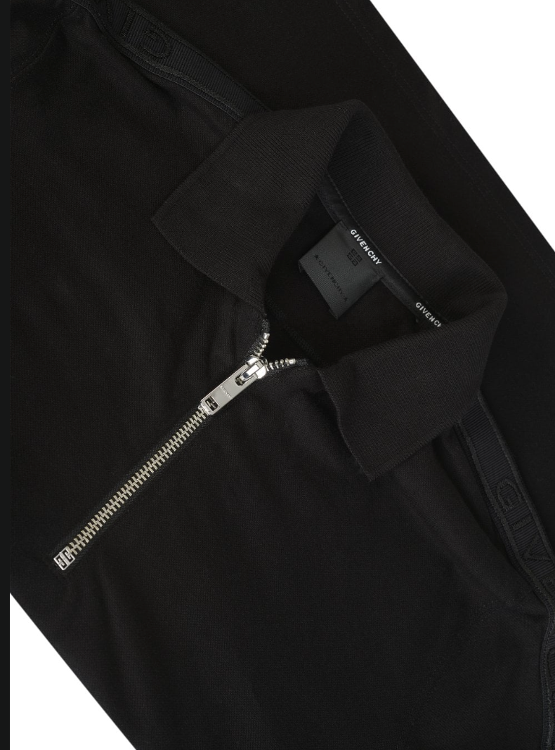 GIVENCHY – Polo Negro con Cremallera