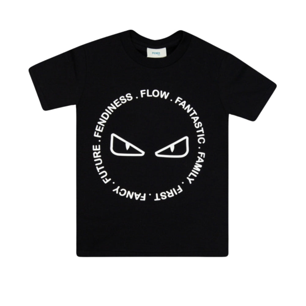 Fendi Playera Negra Ojos Monster