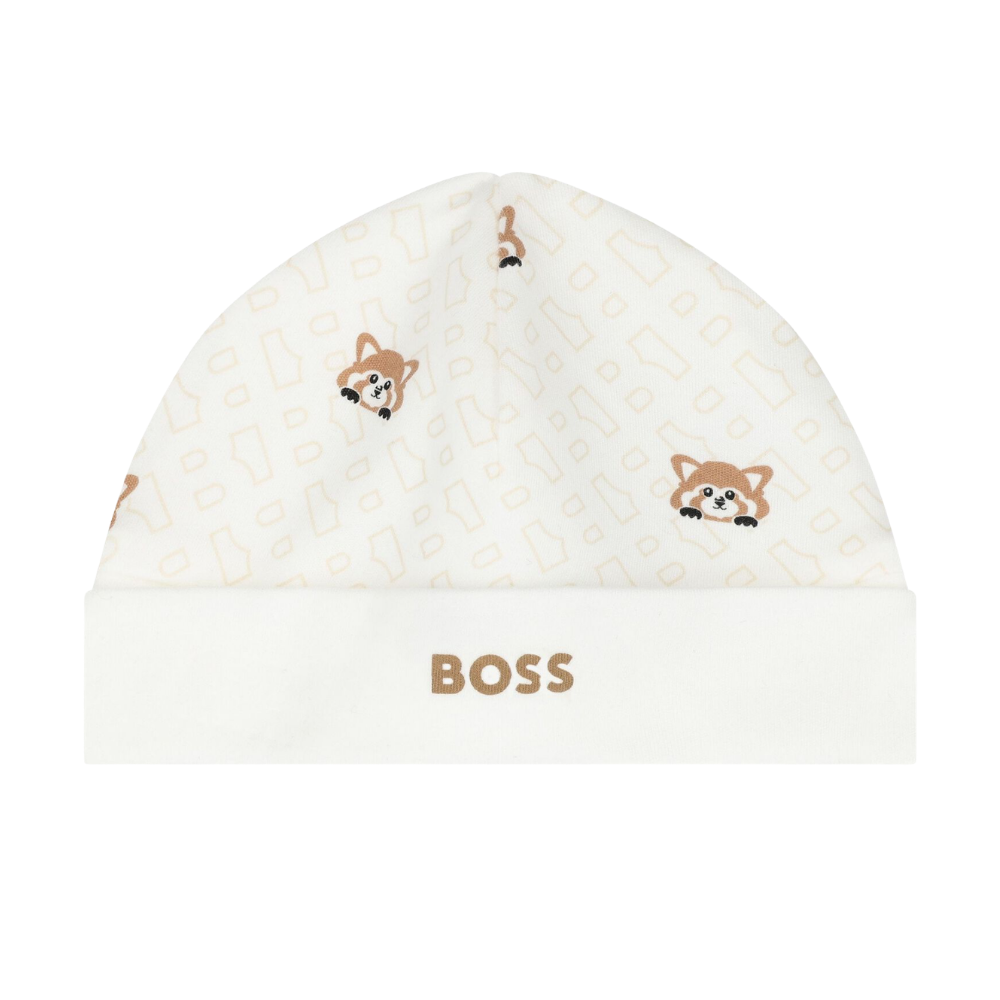 Set para Bebé BOSS con Mameluco y Gorro Estampado