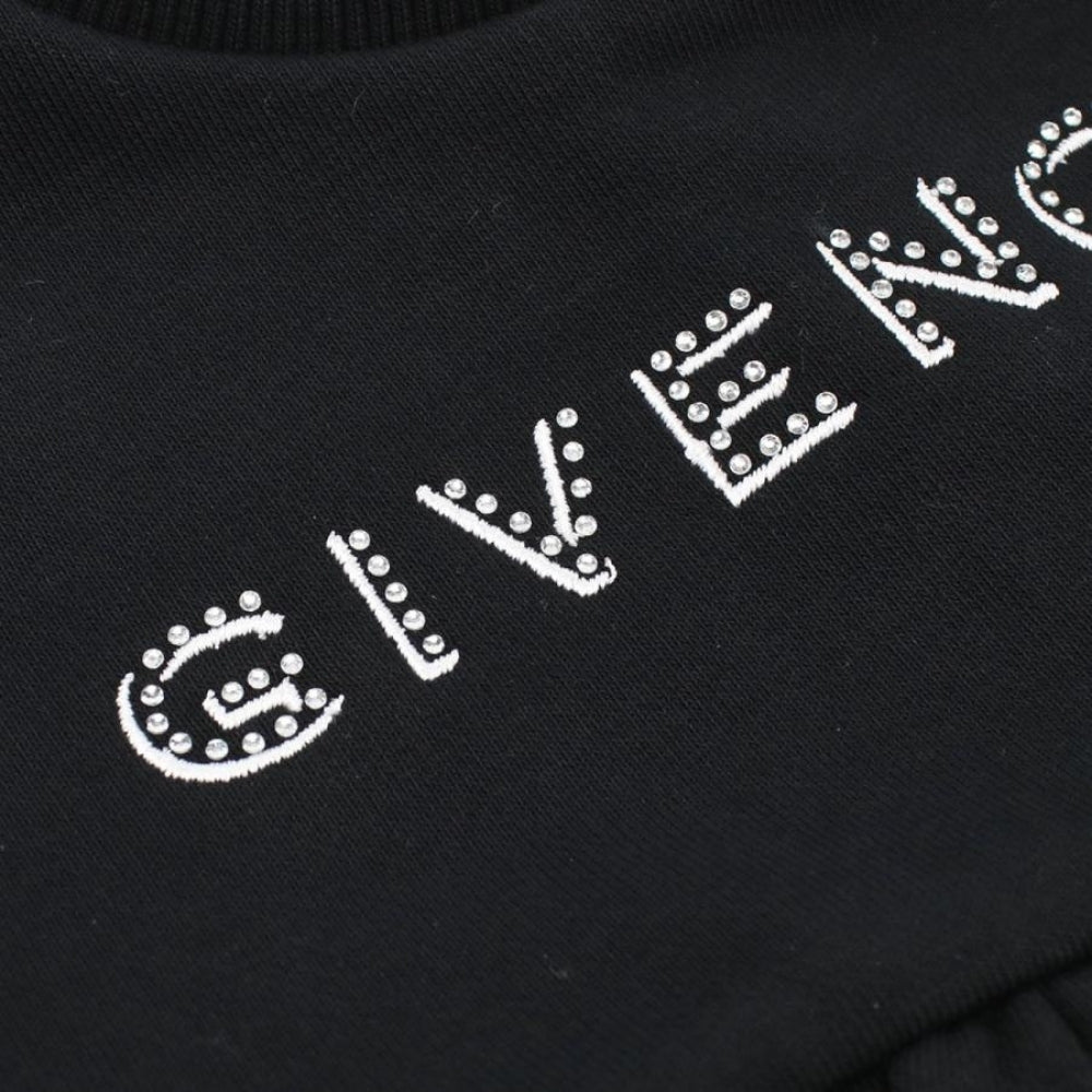 GIVENCHY – Vestido Negro con Logo Brillante