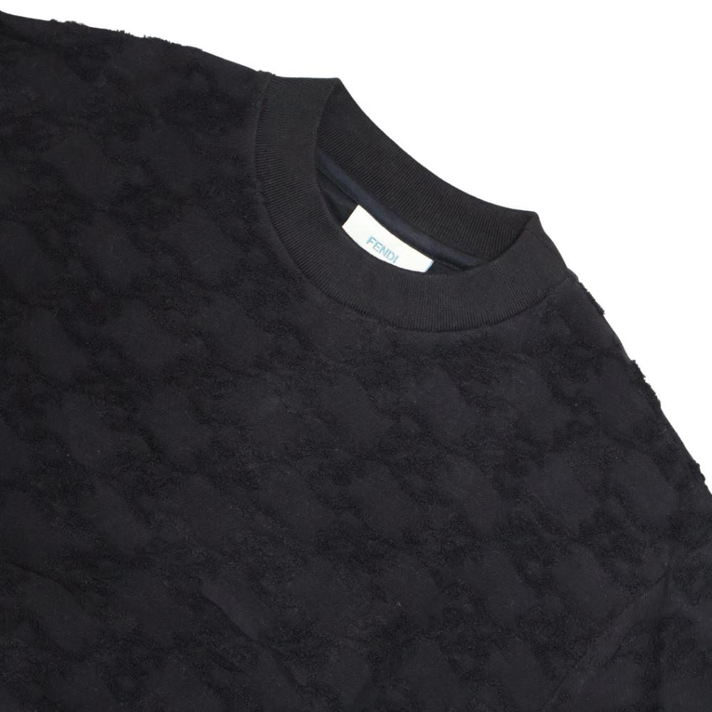 Sudadera Fendi Negra con Monograma FF Texturizado