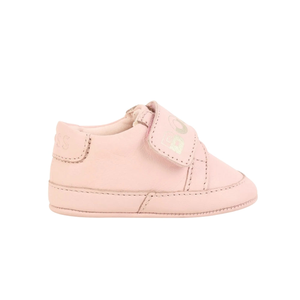 BOSS Baby Pink Soft Velcro Sneakers