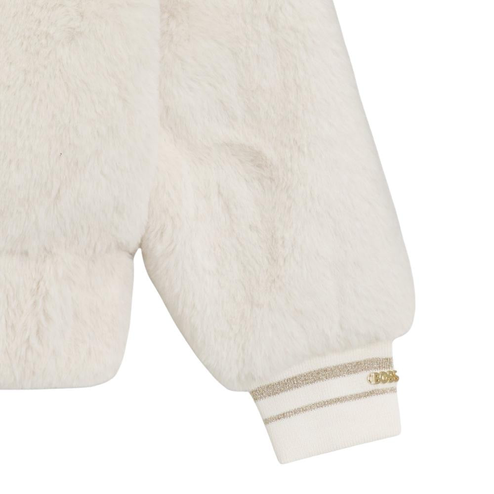 Chaqueta Blanca afelpada de Niña BOSS