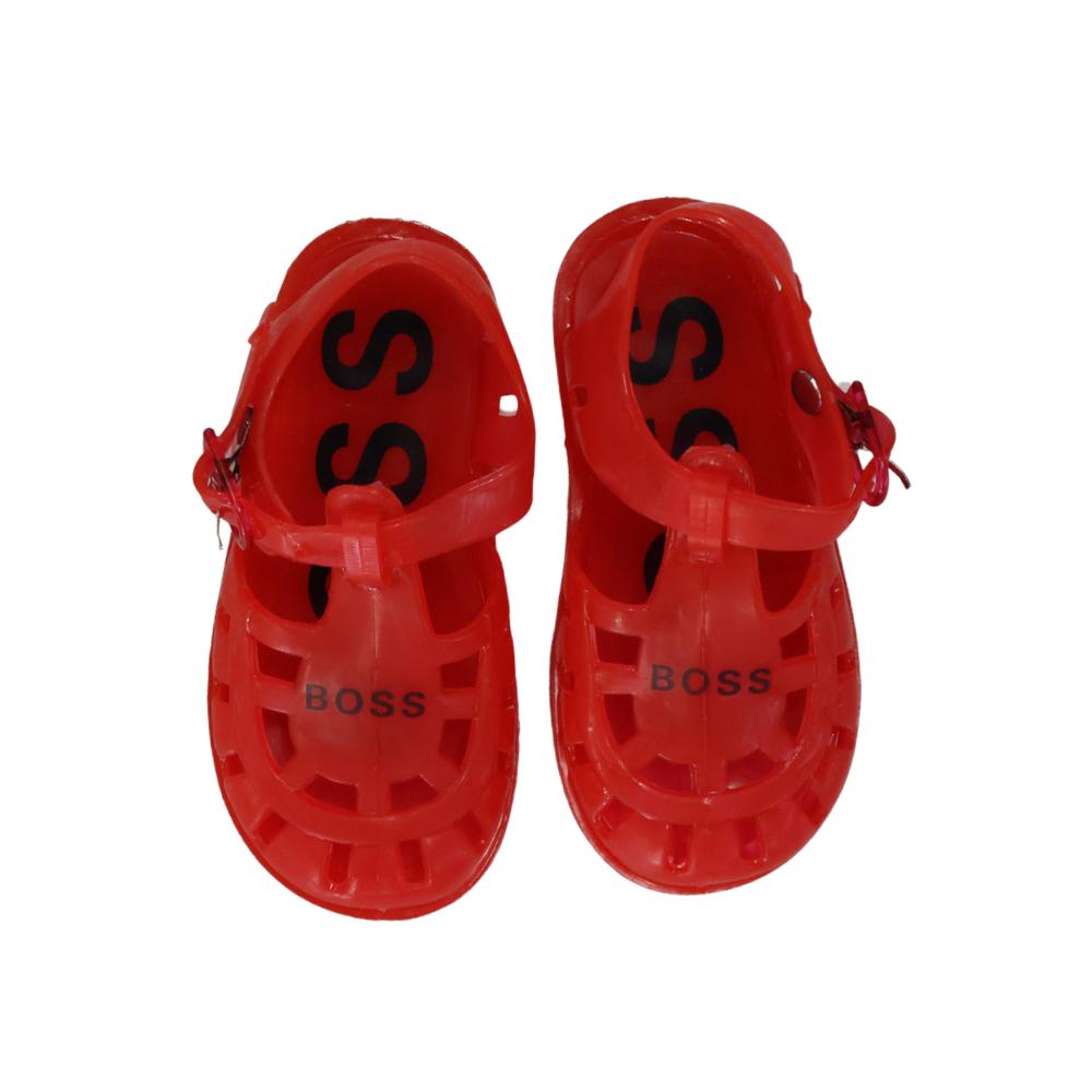 Sandalia Infantil Tipo Cangrejera Roja con Hebilla – BOSS