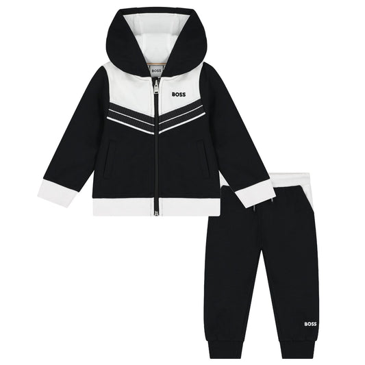 Conjunto Con Gorro Boss negro con blanco