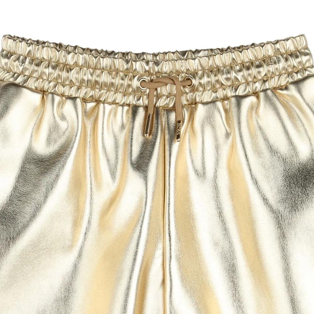 Short para Niña en color  metálico en tono dorado Boss