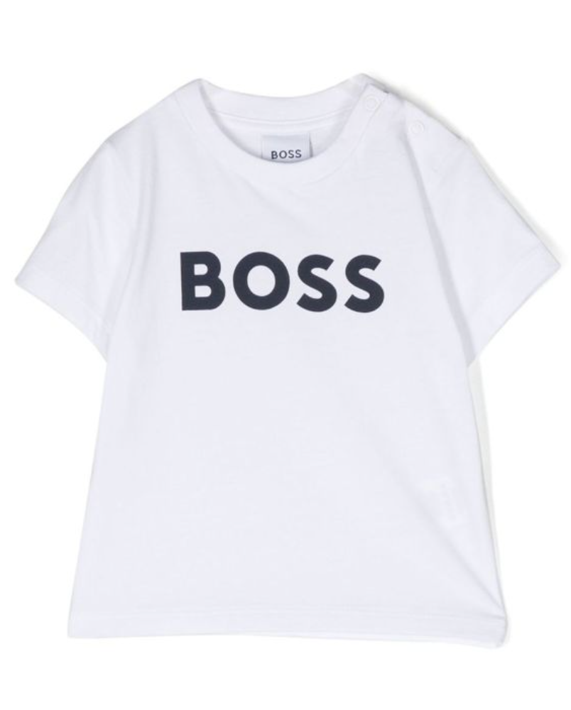 Playera Blanca con Logo – BOSS