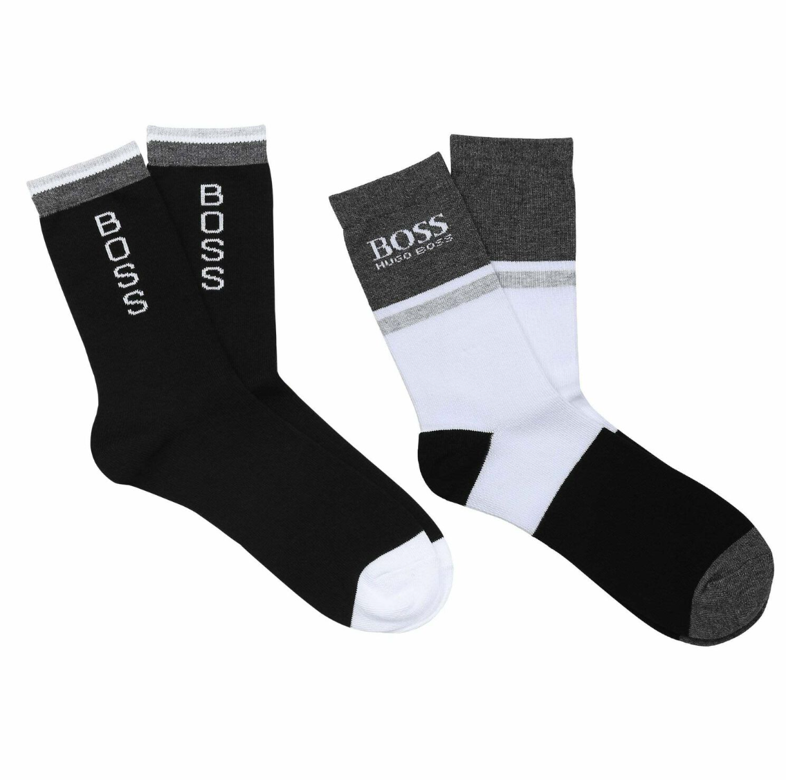 Calcetines BOSS pack 2 pares negro/gris/blanco