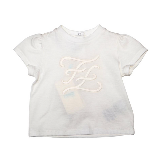 FENDI ROMA - Playera Rosa Pastel con Logo Bordado FF