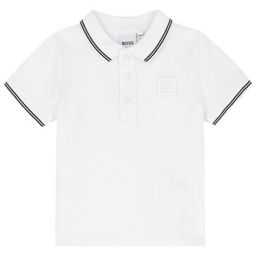 Polo blanco clásico BOSS