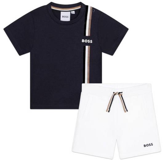 Conjunto Azul y Blanco con Rayas – BOSS