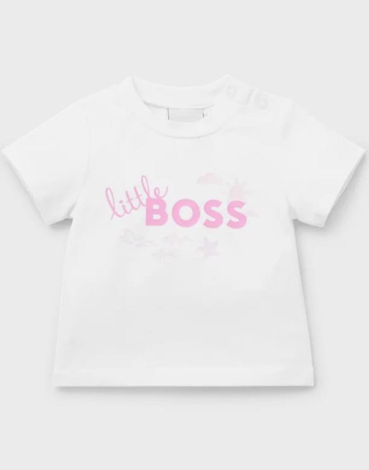 Playera Blanca “Little BOSS” – BOSS Niña
