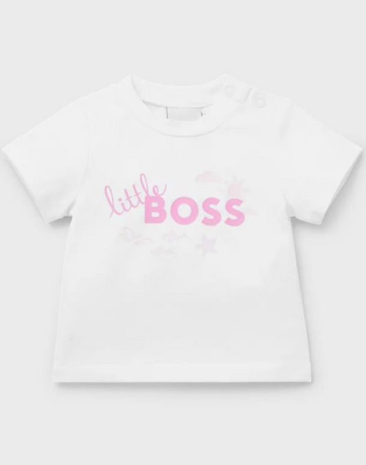 Playera Blanca “Little BOSS” – BOSS Niña
