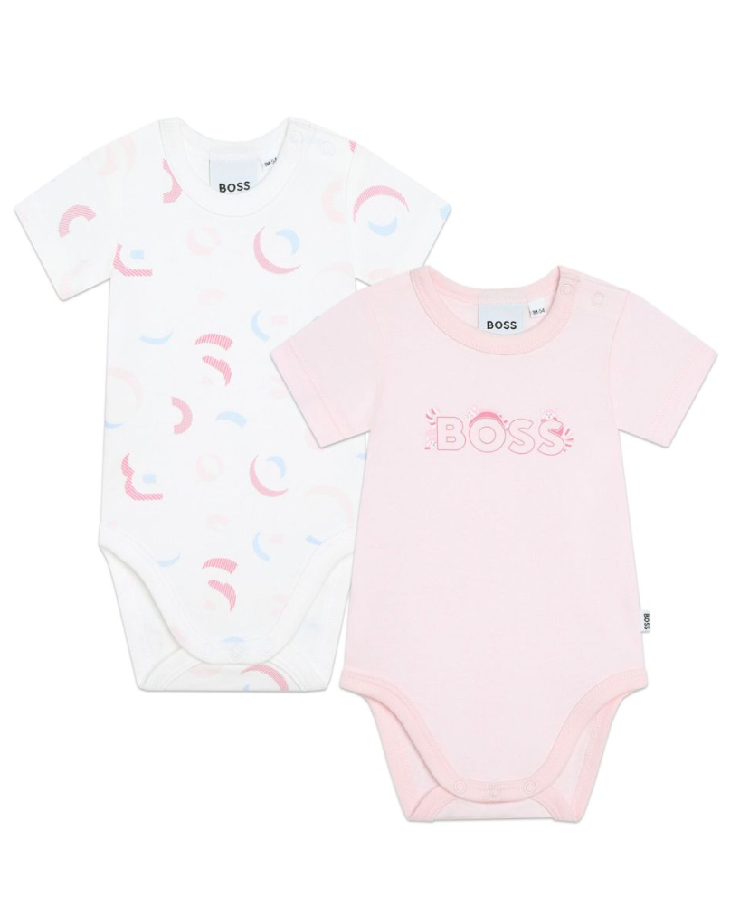 Mono Rosa Claro con Ribete Fucsia – BOSS Niña