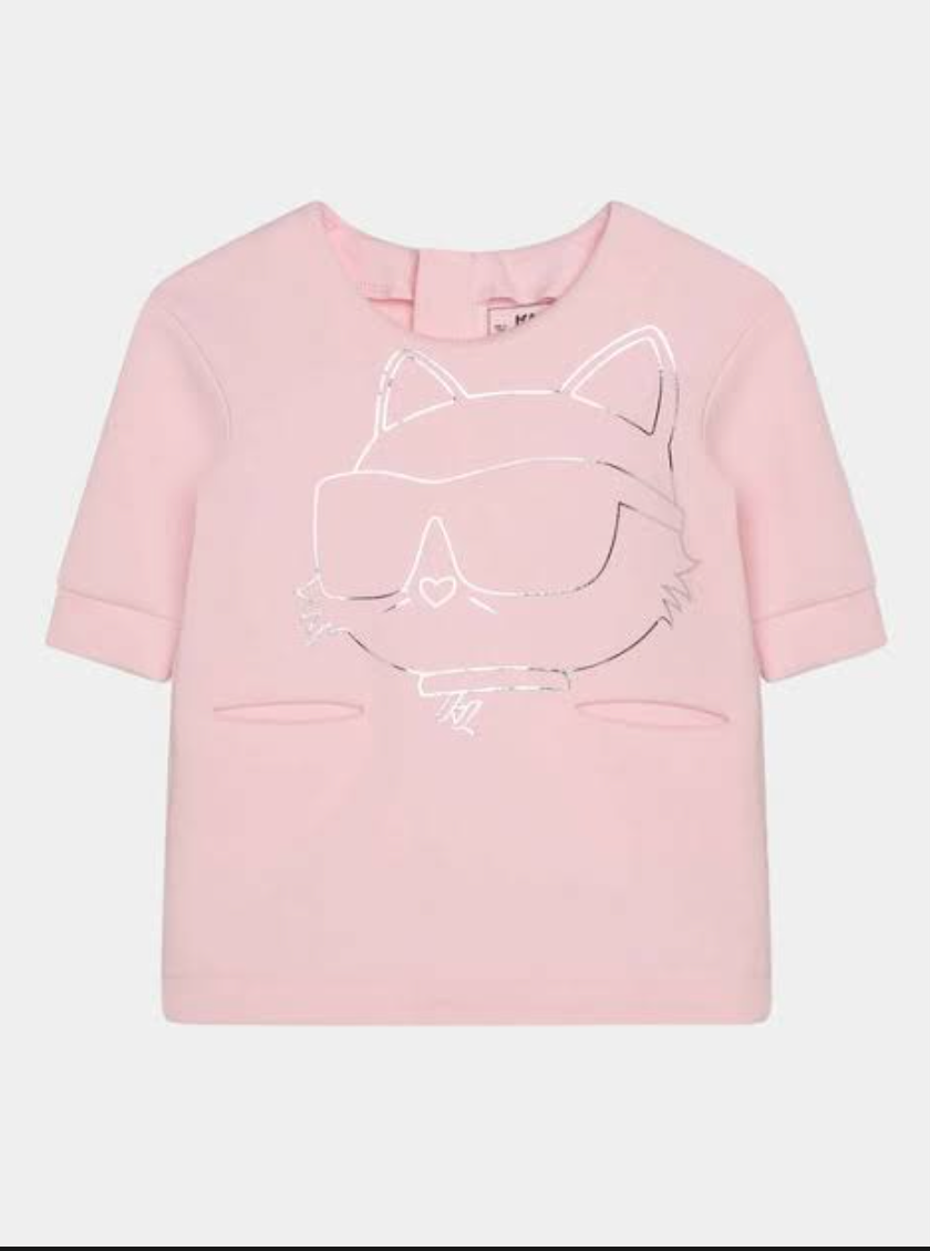 Karl Lagerfeld Kids - rosa con estampado de gato