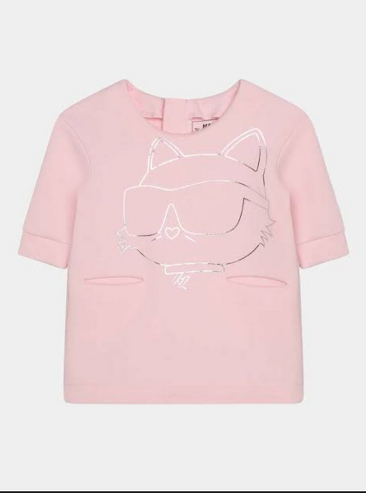 Karl Lagerfeld Kids - rosa con estampado de gato