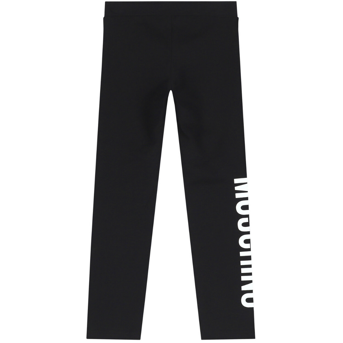 Moschino Leggings Negros con Logo Blanco Lateral