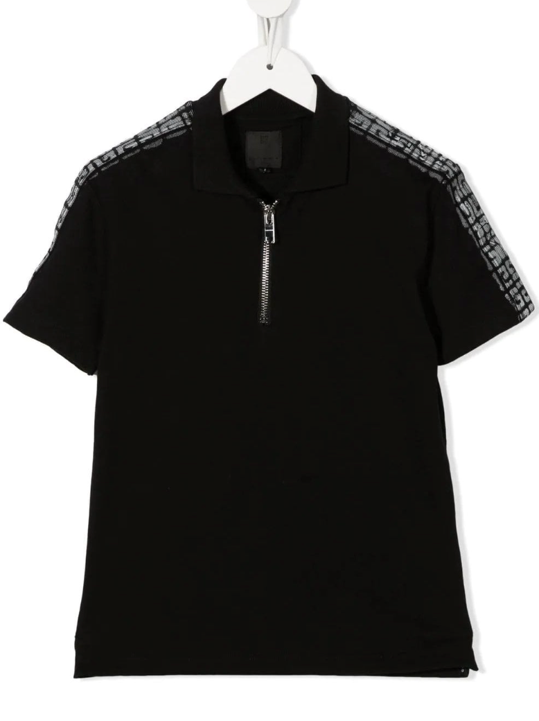 GIVENCHY – Polo Negro con Cremallera