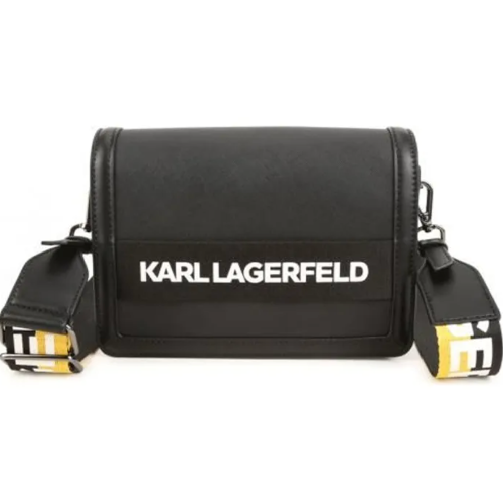 Bolsa Karl Lagerfeld Negra con Correa Estampada para Niña