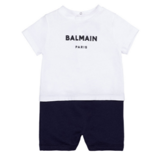 EK-pañalero balmain color blanco y azul marino