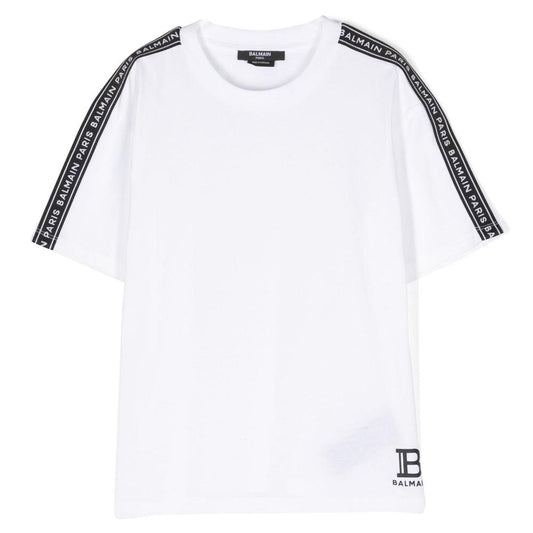 EK-playera balmain en color blanco mangas cortas