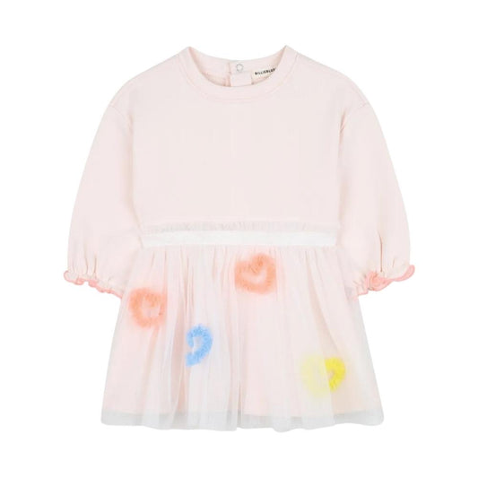Vestido Bebé con Falda de Tul y Corazones – Billie Blush