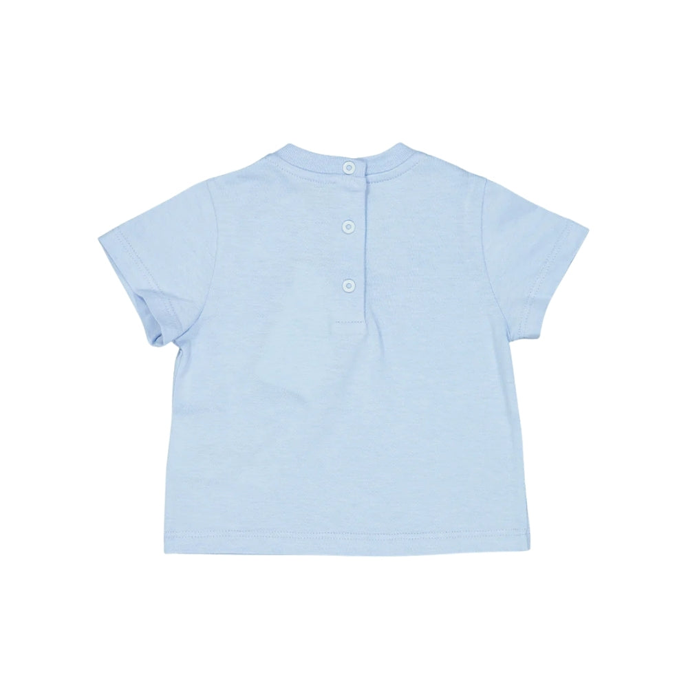 FENDI ROMA - Playera Azul con Logo Bordado