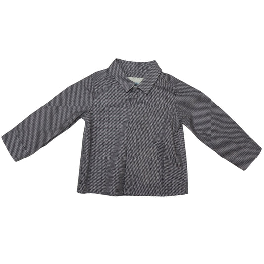 Fendi Kids Camisa Gris Estilo Formal