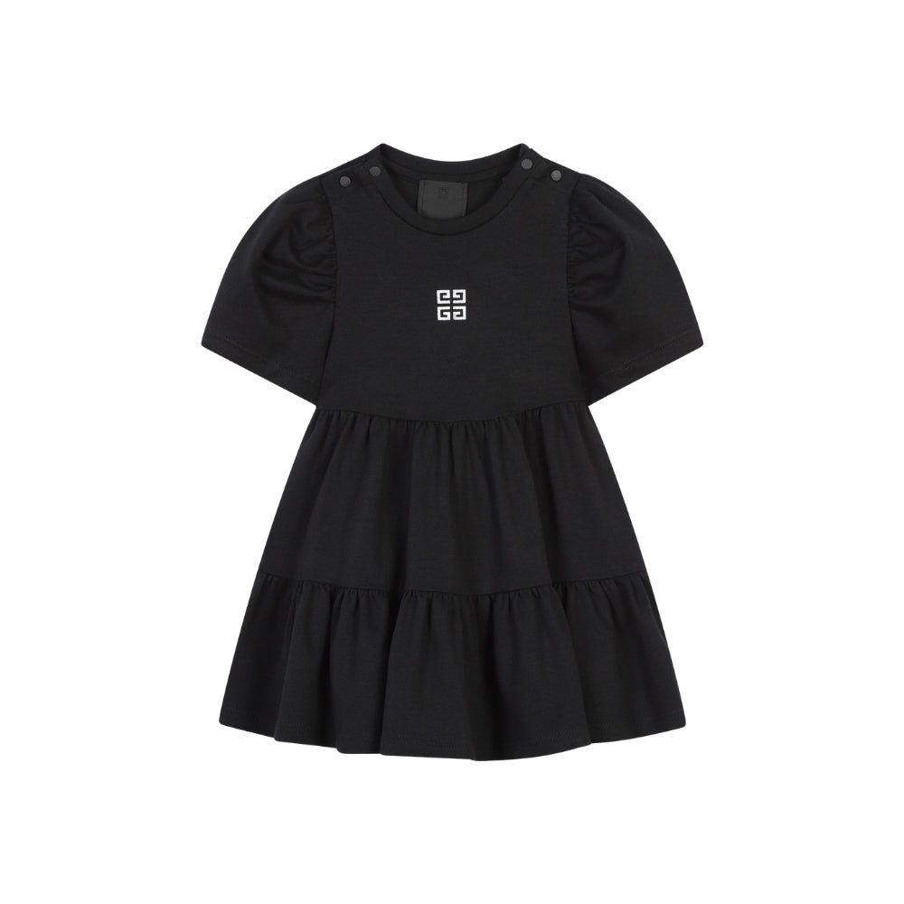 GIVENCHY – Vestido Negro Infantil con Logo