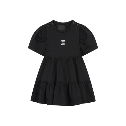 GIVENCHY – Vestido Negro Infantil con Logo