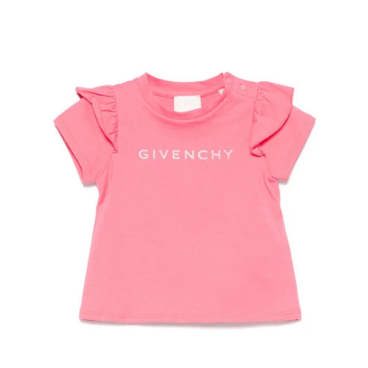 GIVENCHY – Playera Rosa con Volantes