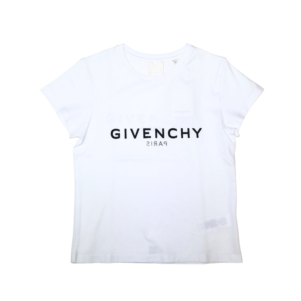 GIVENCHY – Playera Blanca con Logo Negro