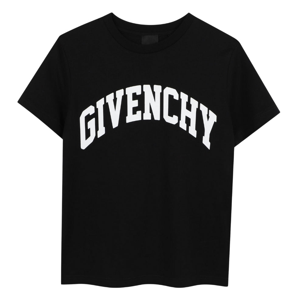 GIVENCHY – Playera Negra con Logo Universitario