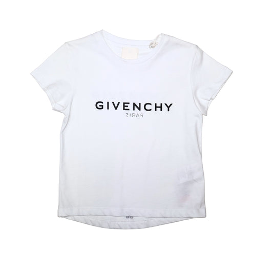 GIVENCHY – Playera Blanca con Logo Negro bebe