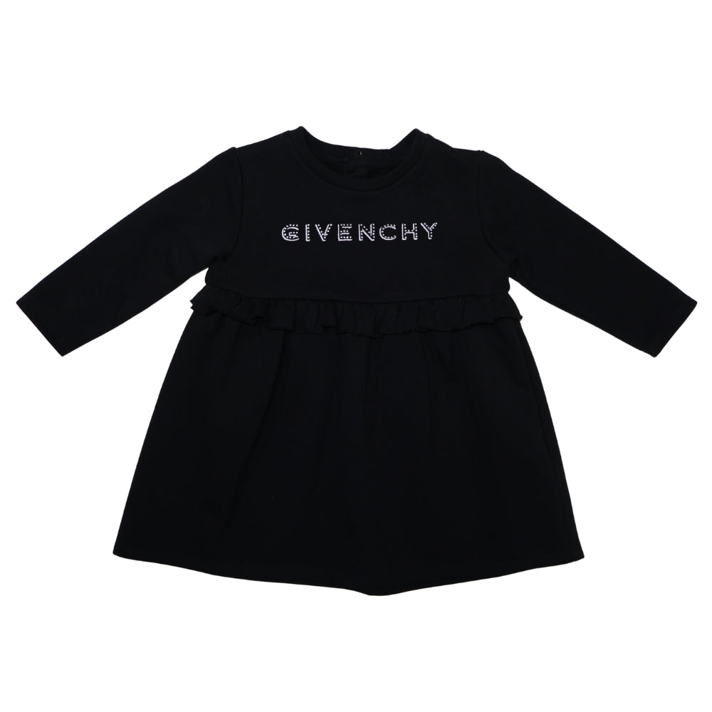 GIVENCHY – Vestido Negro con Logo Brillante