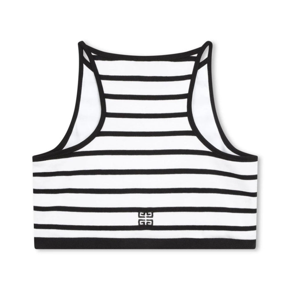 Givenchy Top Rayas Niño Logo Bordado Negro
