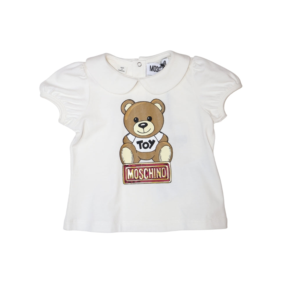 Blusa Bebé Moschino Teddy Cuello Peter Pan