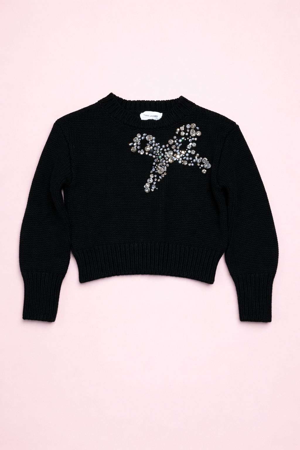 Suéter tejido en color negro para Niña Marc Jacobs