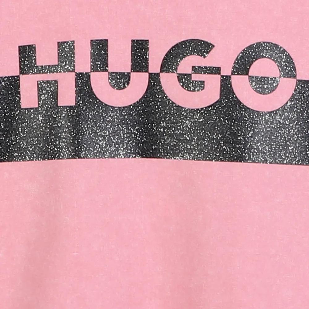 Playera HUGO Kids Logo Wave Rosa