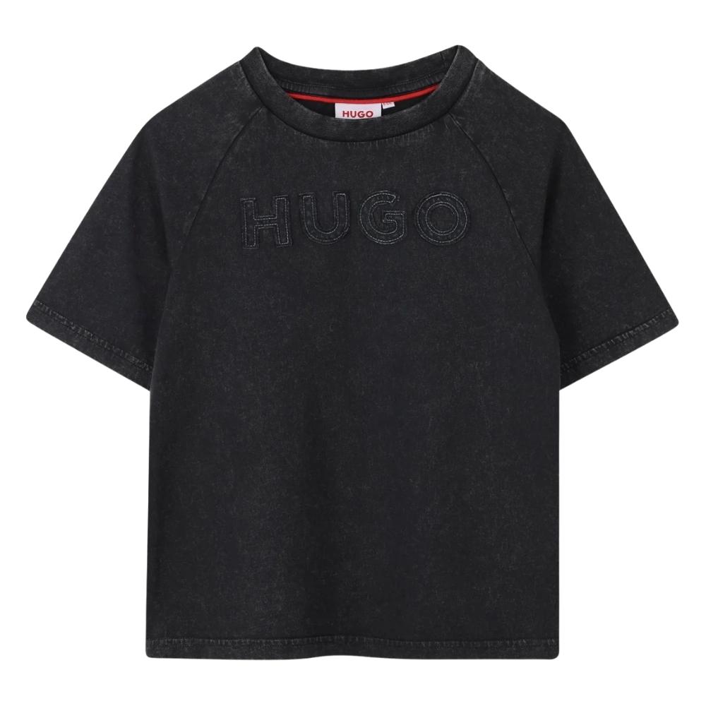 Playera HUGO Kids Logo Bordado Grafito