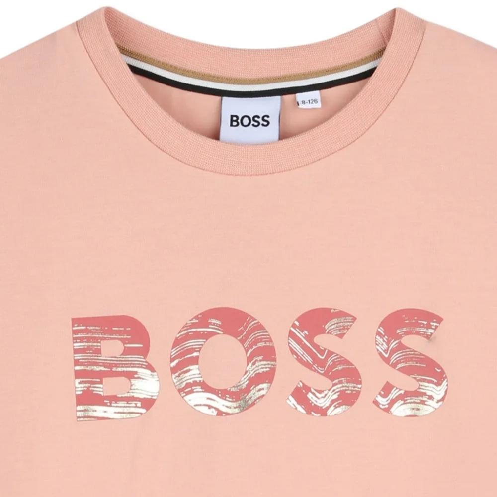 Playera BOSS Kids Logo Classic Rosa