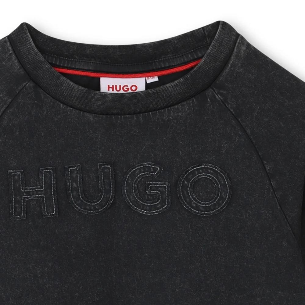 Playera HUGO Kids Logo Bordado Grafito