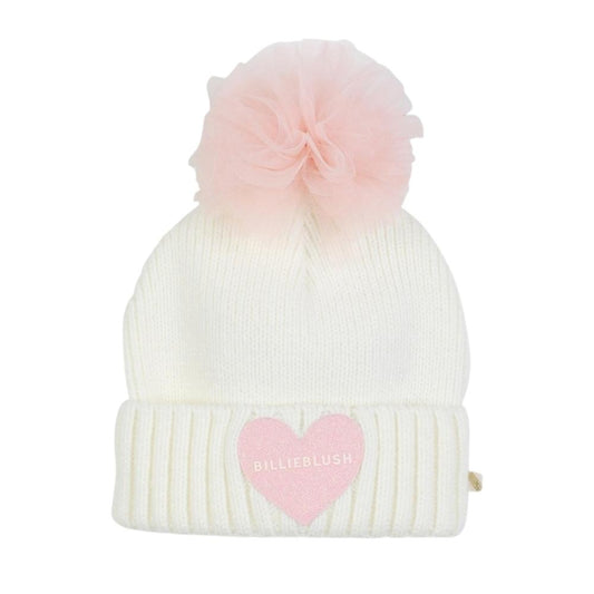 Gorro Tejido con Pompon y Corazón – Billie Blush