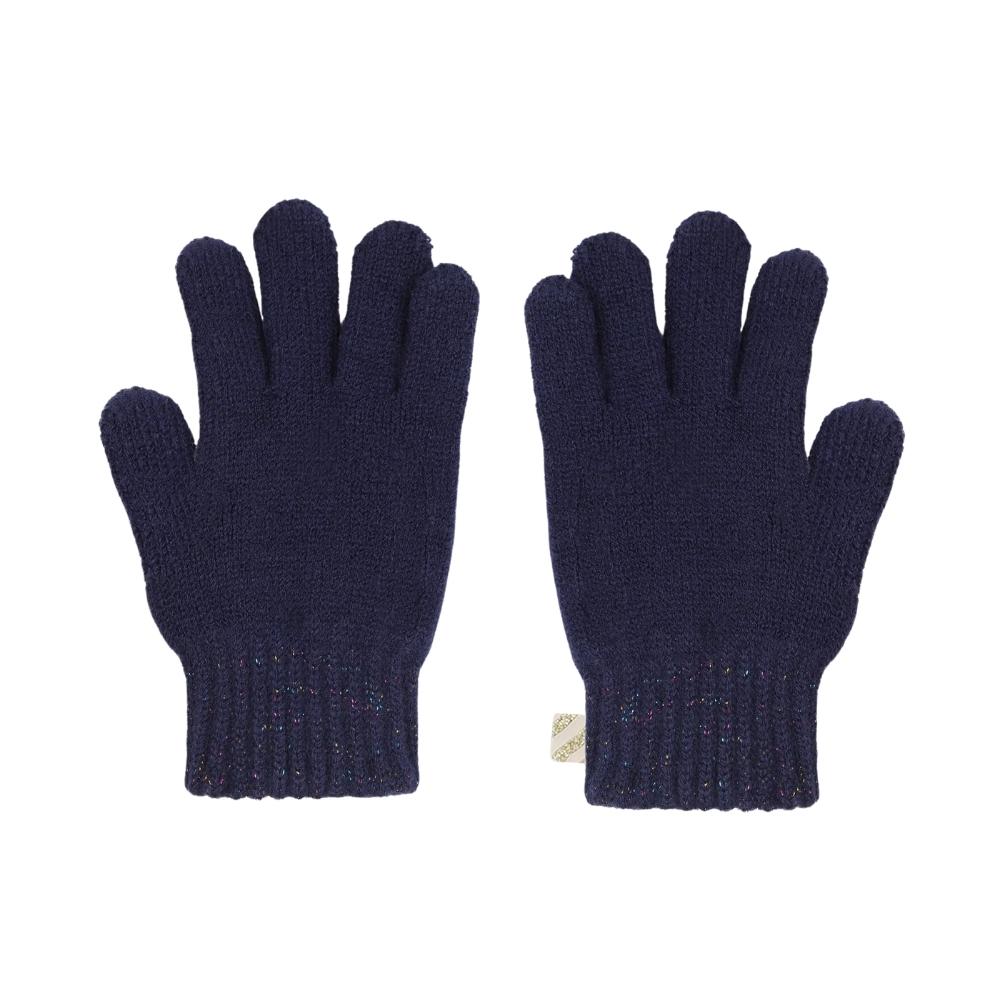 Guantes Tejidos Azul Marino con Logo – Billie Blush