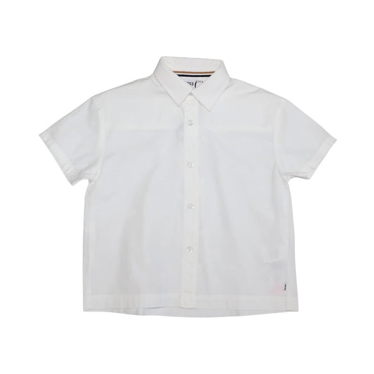 Camisa Blanca BOSS de Manga Corta para Niño