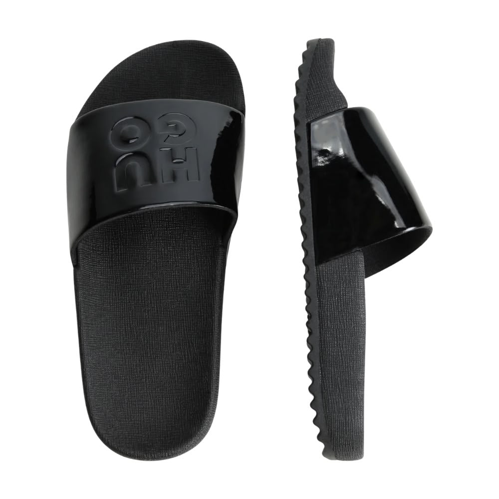 Sandalias HUGO Slide para niño – Negro Charol
