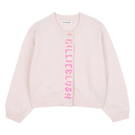 Suéter Rosa con Logo Glitter – Billie Blush