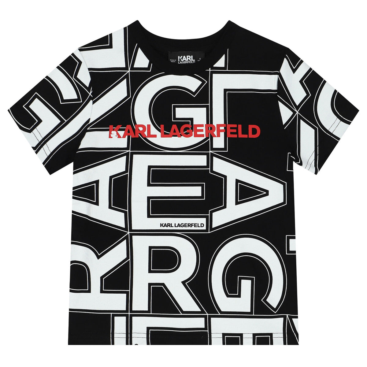 Playera Karl Lagerfeld letras estampadas.
